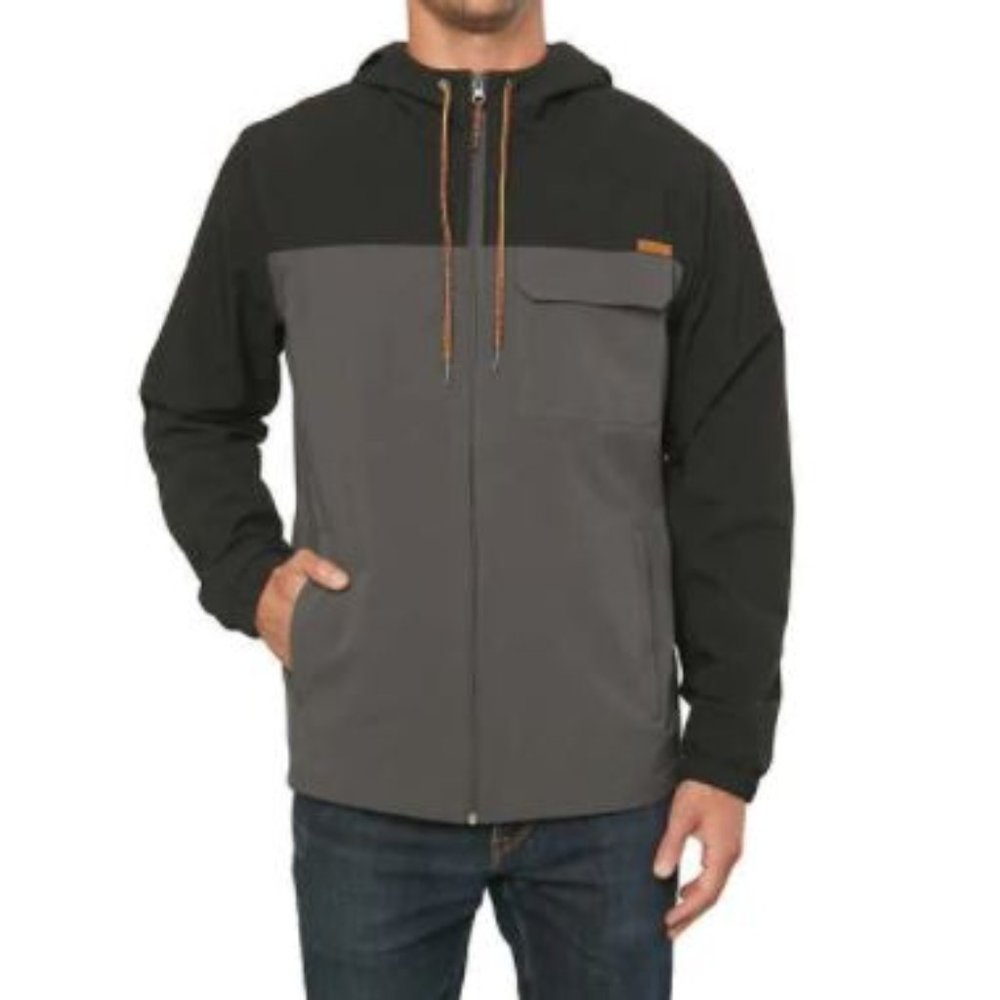 Voyager Men’s Windbreaker Jacket, Grey/Black